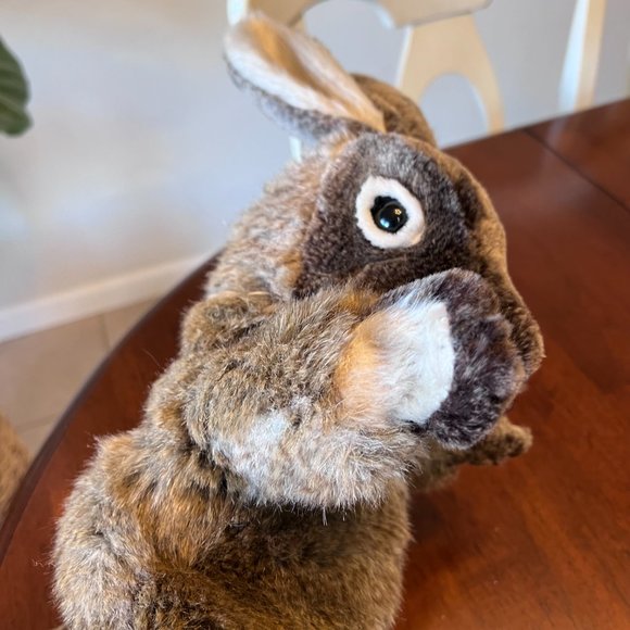 Folkmanis Rabbit Stage Puppet Long Eared Bunny Hand Puppet Realistic Brown 19” - Picture 3 of 9